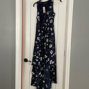 Showpo navy blue floral dress
